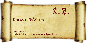 Kasza Nóra névjegykártya